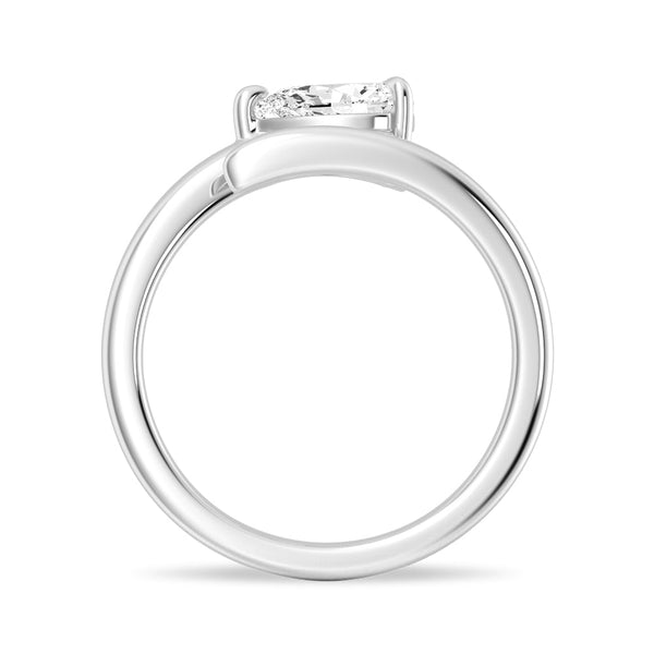 Refined Classic Pear Shaped Lab Grown Diamond Promise Ring