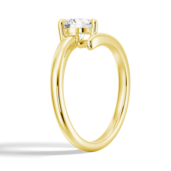 Refined Classic Round Cut Lab Grown Diamond Promise Ring