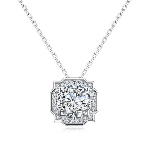 1 CT. Vintage Round Moissanite Necklace