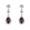 2 Ctw Pear Shaped Alexandrite Moissanite Pave Drop Earrings