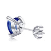 1 CT. Heart Shaped Birthstone Gemstone Stud Earrings