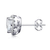 1 CT. Heart Shaped Birthstone Stud Earrings with Halo