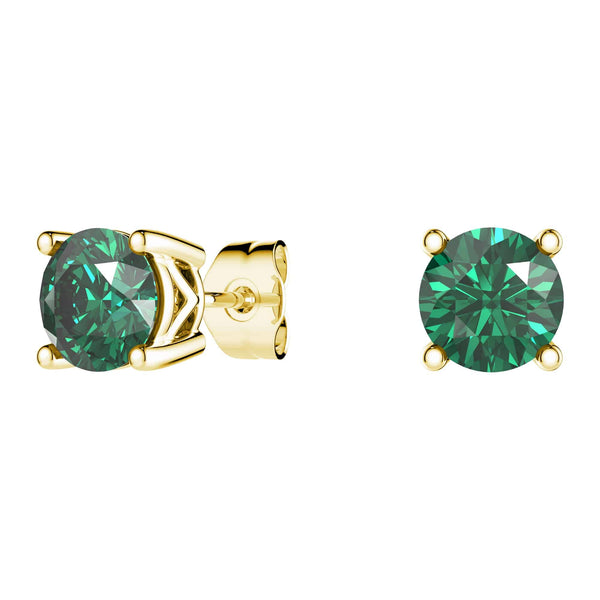 1 CT. Classic Solitaire Emerald Stud Earrings