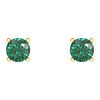 1 CT. Classic Solitaire Emerald Stud Earrings