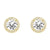 2.2 ctw Round Moissanite Pavé Halo Stud Earrings