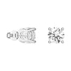 2ctw Round Brilliant 4 Prong Solitaire Stud Earrings