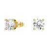 2ctw Round Brilliant 4 Prong Solitaire Stud Earrings