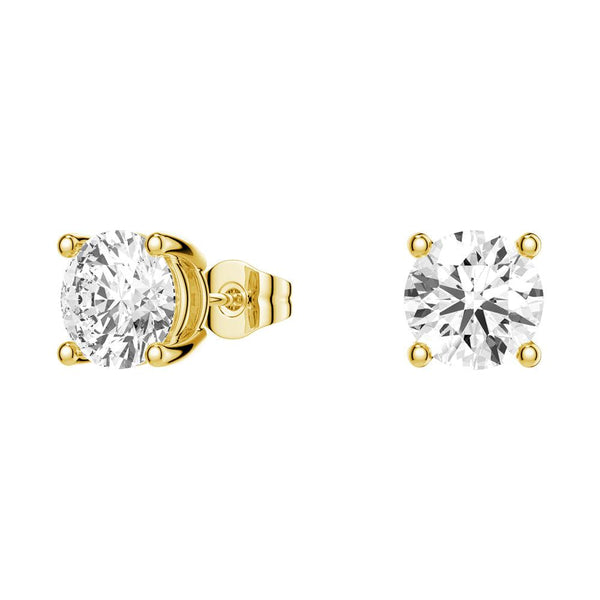 2ctw Round Brilliant 4 Prong Solitaire Stud Earrings