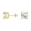 2ctw Round Brilliant 4 Prong Solitaire Stud Earrings