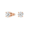 4 ctw Cushion Cut Moissanite 4 Prong Solitaire Stud Earrings