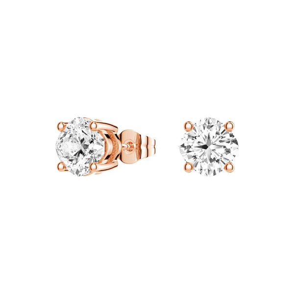 4 ctw Cushion Cut Moissanite 4 Prong Solitaire Stud Earrings