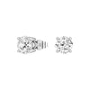 4 ctw Cushion Cut Moissanite 4 Prong Solitaire Stud Earrings