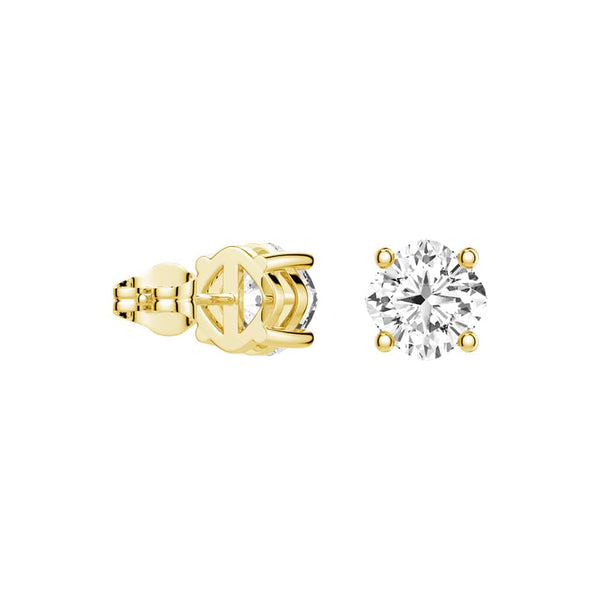 4 ctw Cushion Cut Moissanite 4 Prong Solitaire Stud Earrings