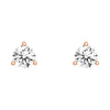 2 ctw Round Moissanite 3 Prong Solitaire Stud Earrings