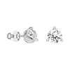 2 ctw Round Moissanite 3 Prong Solitaire Stud Earrings