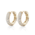 Round Three Row Pave Hoop Earrings Pavé Moissanite Hoop Earrings