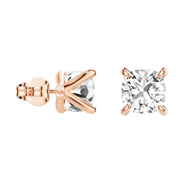 1 CT. Cushion Cut Moissanite Earring Studs