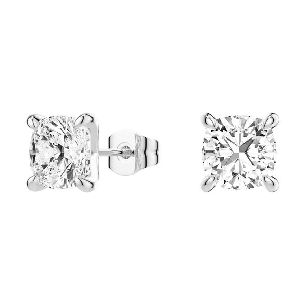 1 CT. Cushion Cut Moissanite Earring Studs