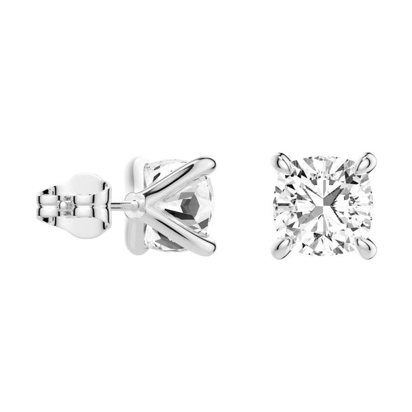 1 CT. Cushion Cut Moissanite Earring Studs