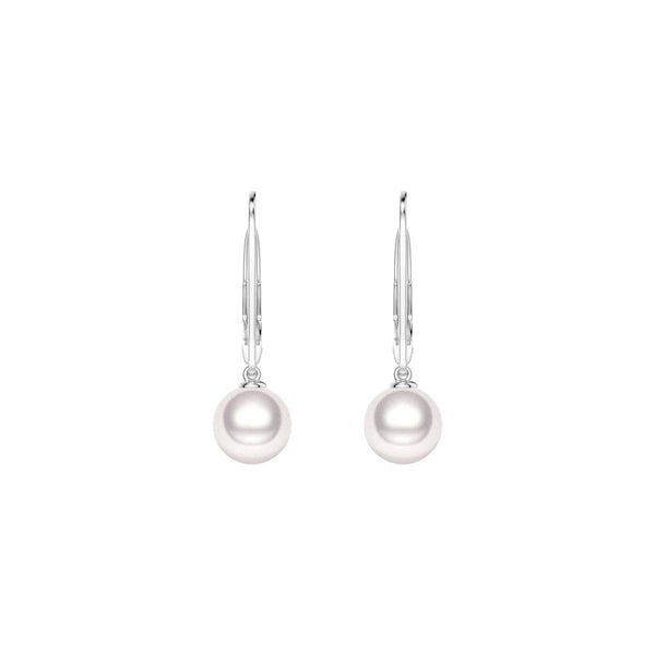8mm Freshwater Cultured Pearl Leverback Earrings