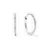 Pave Moissanite Huggie Hoop Earrings