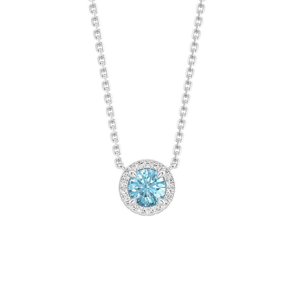 Eternal Halo Personalized Birthstone Necklace
