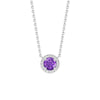Eternal Halo Personalized Birthstone Necklace