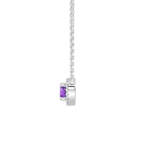 Eternal Halo Personalized Birthstone Necklace