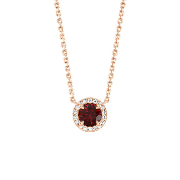 Eternal Halo Personalized Birthstone Necklace