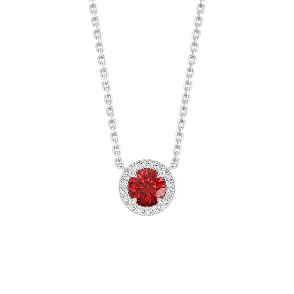 Eternal Halo Personalized Birthstone Necklace
