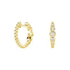Lab Grown Diamond Five Stone Beaded Hoop Earrings