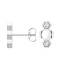 Honeycomb Hexagon Stud Earrings with Lab Grown Diamonds