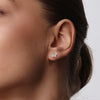 Honeycomb Hexagon Cluster Stud Earrings with Lab Grown Diamonds