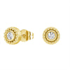 Convertible 2 in 1 Beaded Jacket Stud Earrings with Lab Grown Diamond