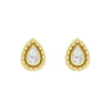 Convertible 2 in 1 Beaded Jacket Stud Earrings with Pear Cut Lab Diamond
