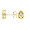 Convertible 2 in 1 Beaded Jacket Stud Earrings with Pear Cut Lab Diamond