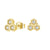 Honeycomb Trio Hexagon Stud Earrings with Lab Grown Diamonds