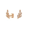 Couture Botanical Foliage Lab Grown Diamond Stud Earrings