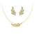 Couture Botanical Foliage Lab Grown Diamond Necklace and Earring Set