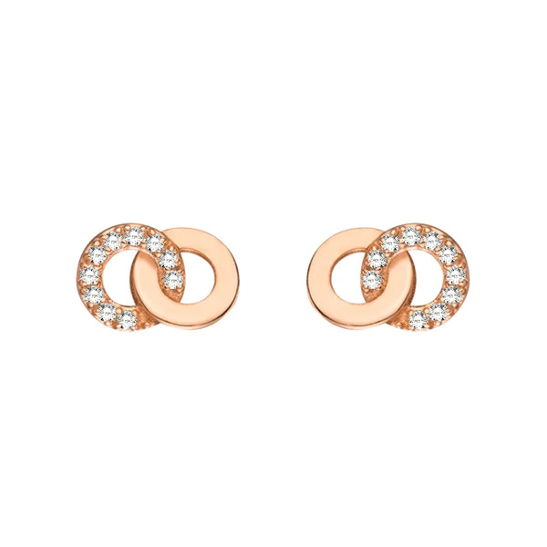 Interlocking Dual Hoop Earrings
