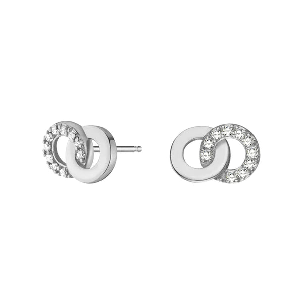 Interlocking Dual Hoop Earrings