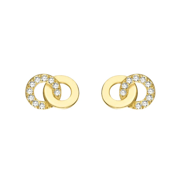 Interlocking Dual Hoop Earrings