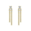 Dynamic Stud Earrings with Tremble Diamond Fringe Drops