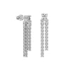 Dynamic Stud Earrings with Tremble Diamond Fringe Drops