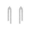 Parallel Diamond Chain Earrings with Architectural Drops