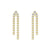 Parallel Diamond Chain Earrings with Architectural Drops