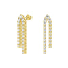 Parallel Diamond Chain Earrings with Architectural Drops