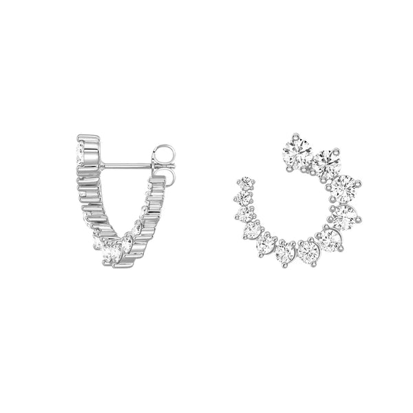 Asymmetrical Constellations Scattered Diamond Stud Earrings