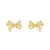 Filigree Bow Edge Moissanite DiamondStud Earrings