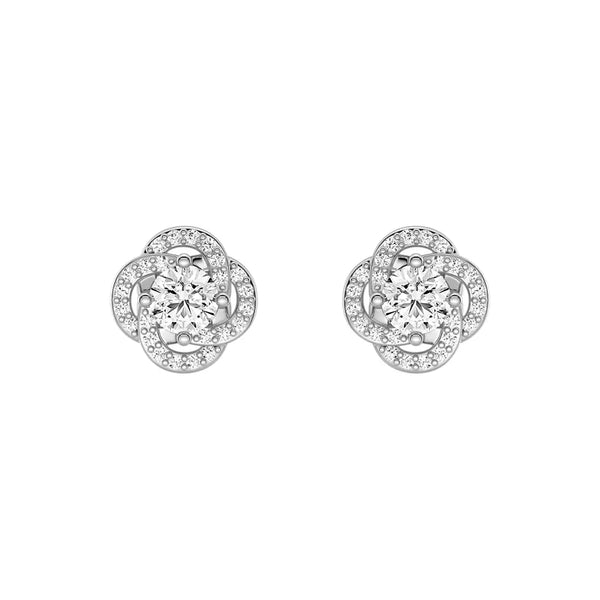 Radiating Sunburst Moissanite Stud Earrings
